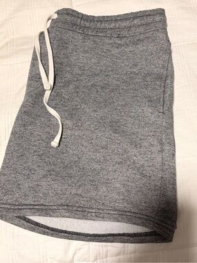 Brooklyn Cloth Heather Gray Knit Drawstring Mini Shorts